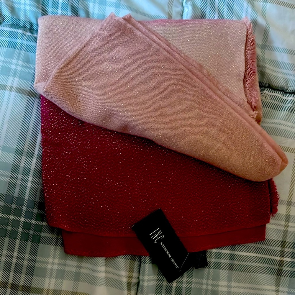 Brand new, Classy Wine / INC concepts, large reversible Wrap-shawl bought@ Macys